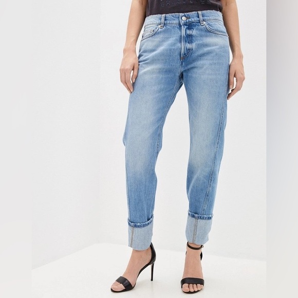 Zadig & Voltaire "Erini Show" Light Blue Wash Button Fly Mid Rise Jeans. - Picture 2 of 9